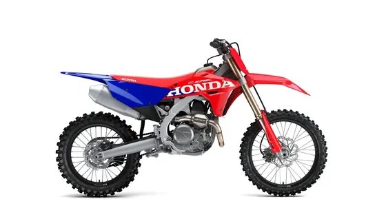 Motocross bike Honda CRF450R, current model, seen from the side